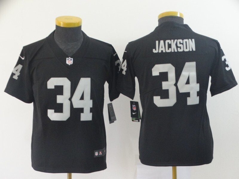 Women 2026 Oakland Raiders #34 Jackson Black Nike Limited NFL Jersey 2026002